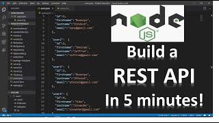 How to Build a REST API in Nodejs and Expressjs and File JSON Database [upl. by Notsyrb317]