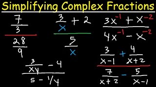 Algebra  Simplifying Complex Fractions [upl. by Berck]