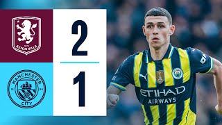 HIGHLIGHTS  ASTON VILLA 12 MAN CITY  Foden Duran Rogers goals [upl. by Kenzie]