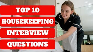 HOTEL HOUSEKEEPING Interview Questions amp Answers  How to Get a Housekeeper Job [upl. by Ecirbaf]