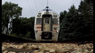 FAST South Shore Train Runs Over GoPro [upl. by Jesh981]