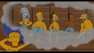 THE SIMPSONS  Discover Comfortable Sauna Unearthed At The Simpsons House [upl. by Baskett560]