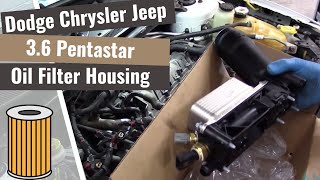 Dodge  Chrysler  Jeep 36 Oil Filter Housing Replacement [upl. by Johan]