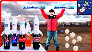 Mentos And Coca Cola Rocket Science Experiment For Kids [upl. by Alver]