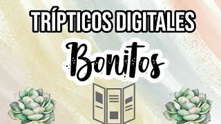 COMO HACER TRÍPTICOS DIGITALES BONITOS [upl. by Clo561]