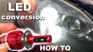 LED headlight bulb installation on a Mazda 3 [upl. by Audwen]