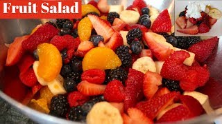 Fruit Salad Recipe How To Make Fruit Salad With Simple Syrup Easy [upl. by Sac548]