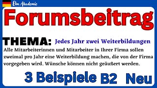 Forumsbeitrag schreiben  TELC B2 Beruf  Redemittel  Deutsch lernen [upl. by Doomham809]