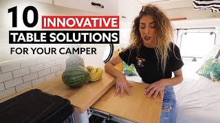 10 INNOVATIVE TABLE SOLUTIONS FOR YOUR CAMPERVAN 🤯🚐 [upl. by Ackerman]