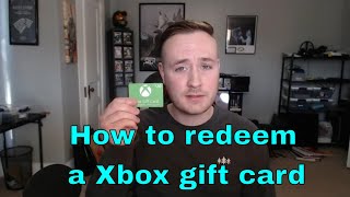 HOW TO REDEEM A XBOX GIFT CARD OR OTHER CODES [upl. by Anilrac]