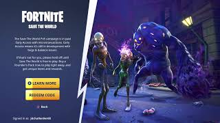 Fortnite Battle Royale  Save The World  Redeem Code  Part 1 [upl. by Drawoh455]