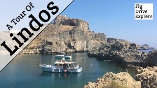 Lindos Rhodes  A Video Tour Of The Village And Bays [upl. by Llywellyn]