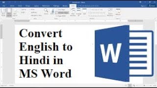 Convert English to Hindi in MS Word [upl. by Hsekar]