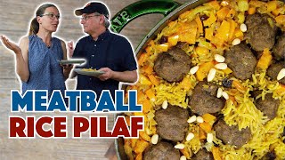 Ras el Hanout Meatballs And Rice Pilaf Recipe  Glen And Friends Cooking [upl. by Novyak857]