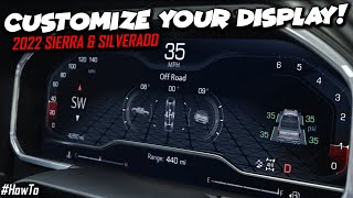 How To Customize Your 2022 Sierra amp Silverado Gauge Cluster [upl. by Rowland]