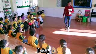 Teaching English at a kindergarten in China Kindergarten students 5 to 6 years old [upl. by Otrebron]