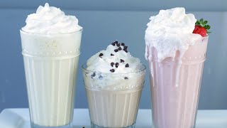 How to Make Milkshakes  Easy Strawberry Vanilla Chocolate Milkshakes Recipe [upl. by Knepper]