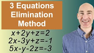 Solving Systems of 3 Equations Elimination [upl. by Enyahs595]