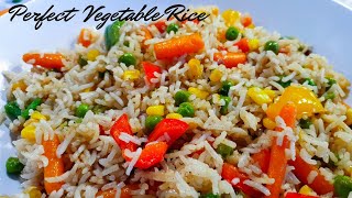 How to make the Perfect Vegetable Rice  Simple Vegetable Rice Recipe [upl. by Ahsilyt]