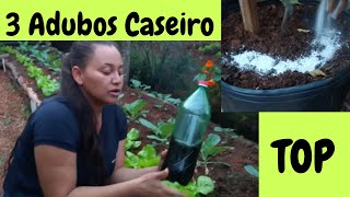 3 ADUBOS CASEIROS para todas as plantas APRENDA [upl. by Jerold]