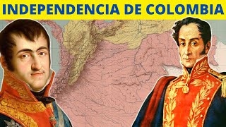 La INDEPENDENCIA DE COLOMBIA etapas luchas y la campaña de Bolívar⚔️ [upl. by Sidonia623]