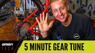 5 Minute Gear Adjust  How To Set Up Your Mountain Bike Gears Correctly [upl. by Mailliw688]