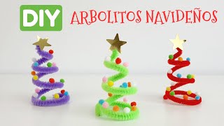 ÁRBOLES de NAVIDAD con LIMPIAPIPAS 🎄  Manualidades para niños  kids activities [upl. by Lekim]