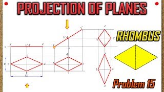 PROJECTION OF PLANESLecture 15Rhombus [upl. by Ataga52]