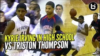 Kyrie Irving EPIC High School Game Vs Triston Thompson amp Corey Joseph Brings The SAUCE [upl. by Queston]