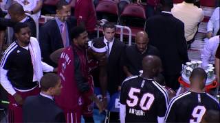 LeBron James Yells At Mario Chalmers 20131218 [upl. by Aryk]