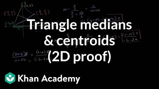 Triangle medians and centroids 2D proof  Geometry  Khan Academy [upl. by Josefa]