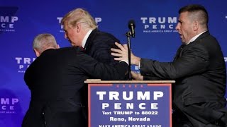 Donald Trump rushed off stage during rally in Nevada [upl. by Aihsenot1]