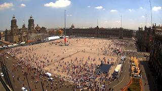 Sismo en la cdmx 19 de septiembre 2017 visto desde el Zócalo [upl. by Ainnat586]