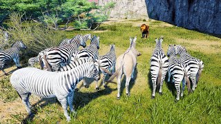 MASSIVE ZEBRA HERD  Animalia Survival [upl. by Langston]