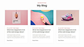 How To Create A Blog Section Using HTML and CSS [upl. by Clevey503]