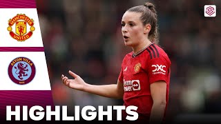 Manchester United vs Aston Villa  Highlights  FA Womens Super League 28012024 [upl. by Aicatsanna503]