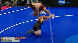 HWT Gable Steveson Minnesota vs Zach Elam Missouri [upl. by Ylreveb226]