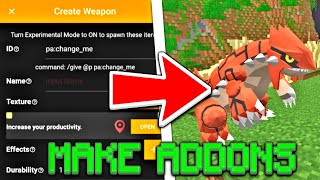 How To Make Addons For MCPE Mobile  Minecraft Pocket Edition [upl. by Owena]