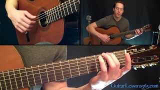 Classical Gas Guitar Lesson  Mason Williams  Part One [upl. by Dyal560]