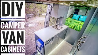 How to Build DIY Campervan Cabinets [upl. by Adlaremse]