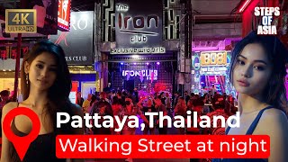 Pattaya Nightlife in Thailand Real Walking Tour 4K [upl. by Devinna]