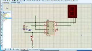 Proteus Video 10  BCD UPDOWN Counter output to seven segment display [upl. by Irrak]