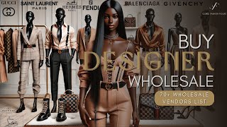 Free Luxury Designer Wholesale Vendors List You Need Today [upl. by Pickens]