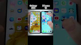 Galaxy S22 vs iPhone 13 Speed Test [upl. by Elly]