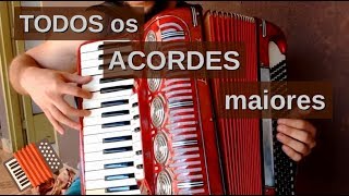 Acordes maiores  C D E F G A B  Acordeon 1 [upl. by Yxor]