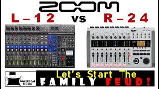 ZOOM LiveTrak L12 vs ZOOM R24 [upl. by Ury]