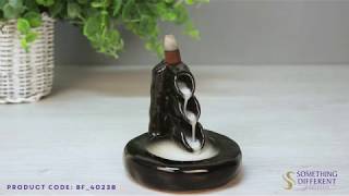 Bamboo Waterfall Backflow Incense Cone Burner  Something Different Wholesale [upl. by Ehrsam690]