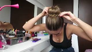 PEINADO BUN O CEBOLLA CON TRENZAS TUTORIAL RÁPIDO [upl. by Aileduab790]