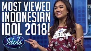 TOP 10 MOST VIEWED INDONESIAN IDOL 2018 AUDITIONS  Idols Global [upl. by Jerz89]