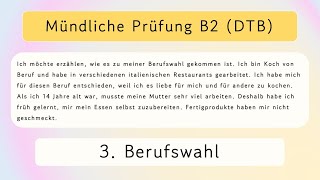 B2 Beruflich Mündliche Prüfung Teil 1  3 Berufswahl [upl. by Strickland]